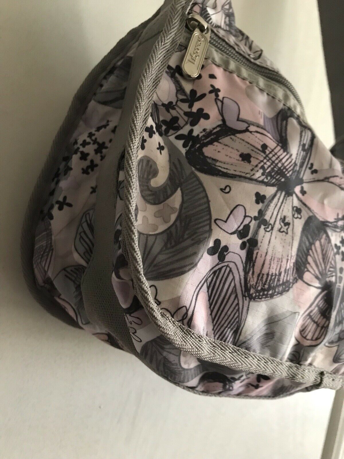 LESPORTSAC Medium Nylon Multi Butterfly Print Crossbody