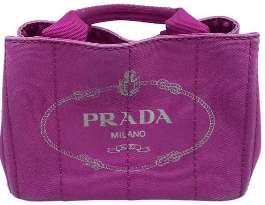 Prada Shopping Tote Canapa Logo Fuxia Shoulder Bag