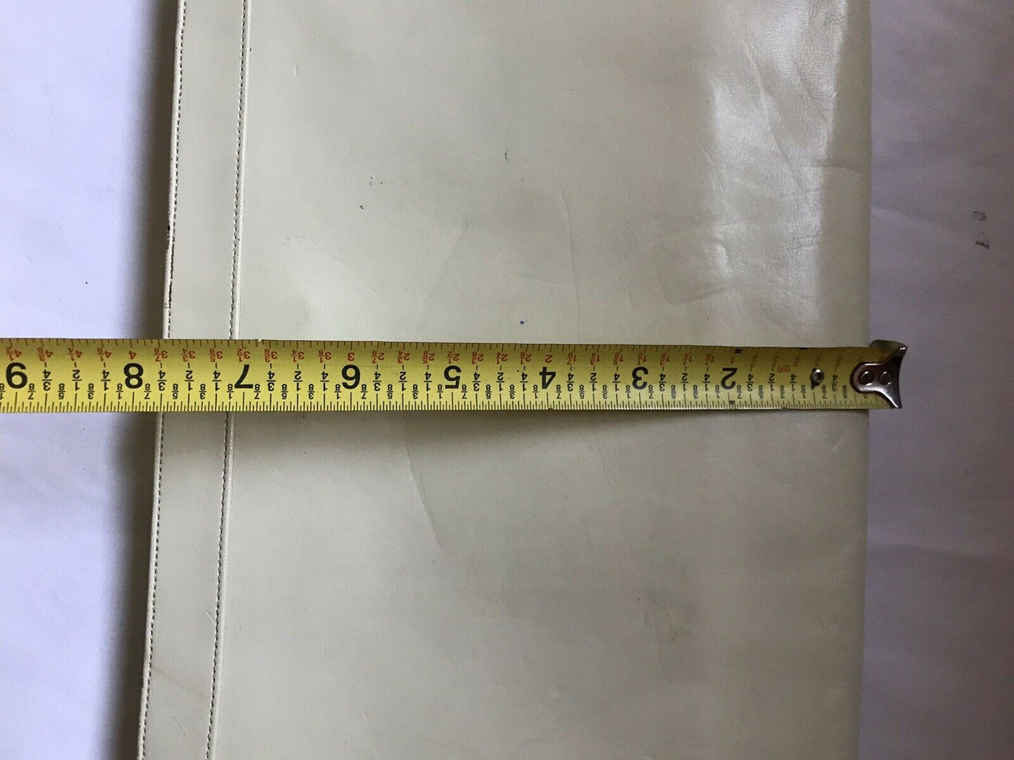 Vintage White Leather Clutch Bag Lou Taudor