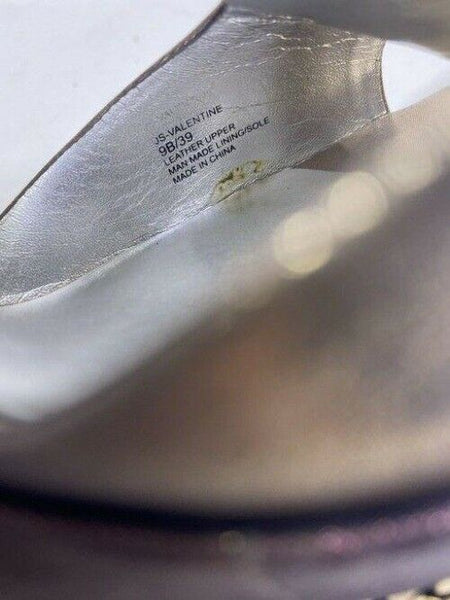 Jessica Simpson Gold Silver Valentine Slip On Designer Heels Pumps Size Us