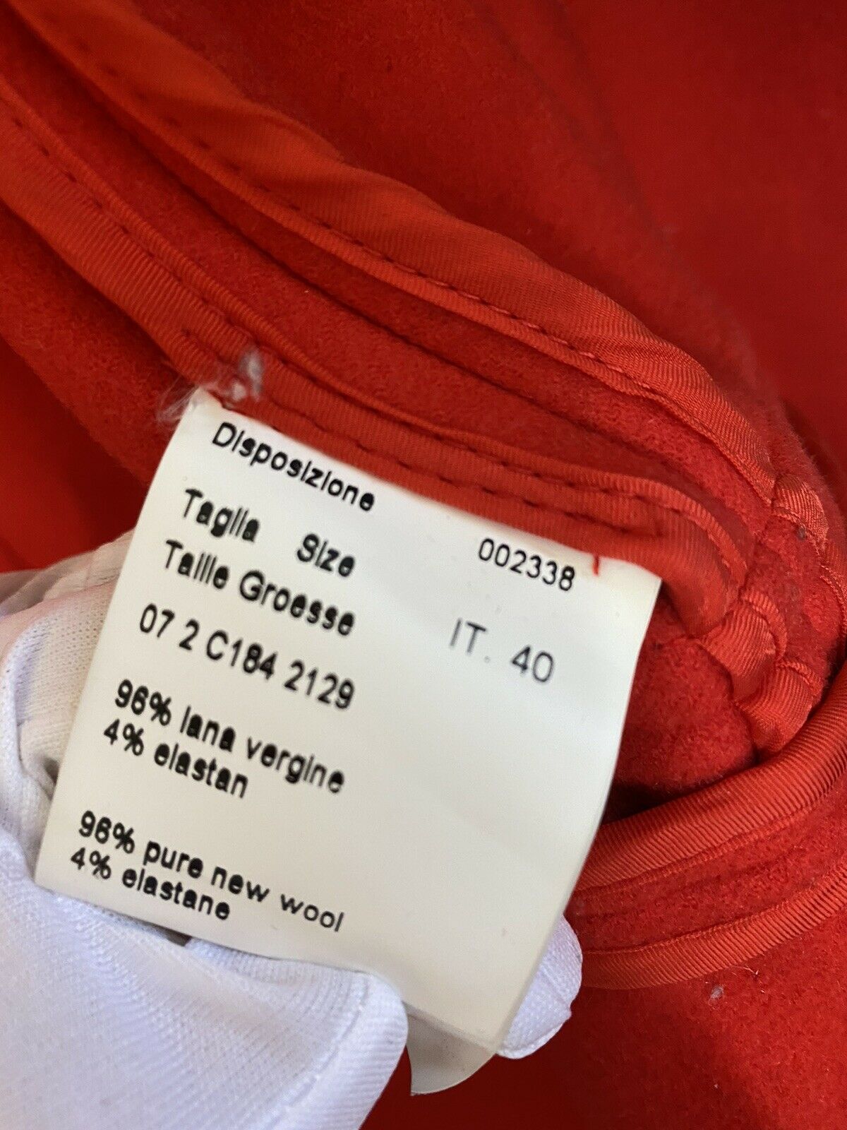Msrp 2,500 PIAZZA SEMPIONE Red  Coat Size 40 Small