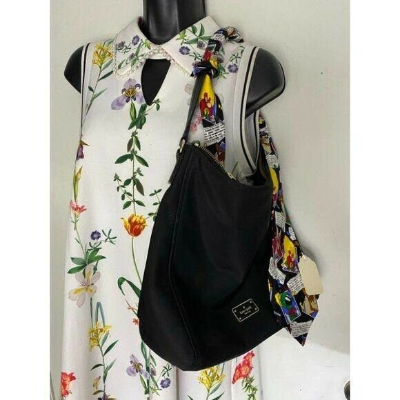 KATE Spade Black Nylon Tote W/ Looney Tunes Tie