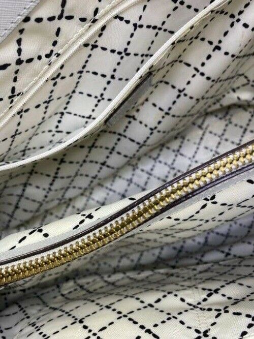 kate spade shopping xl w saffiano w detachable off white leather tote