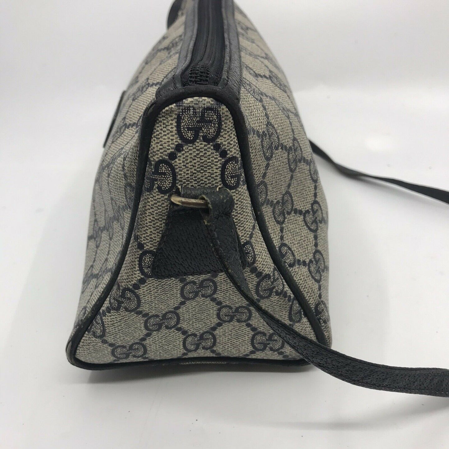 GUCCI Vintage Navy  Shoulder Bag All Over Signature