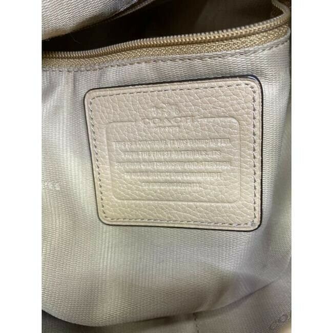coach medium w adjustable strap tan leather cross body bag