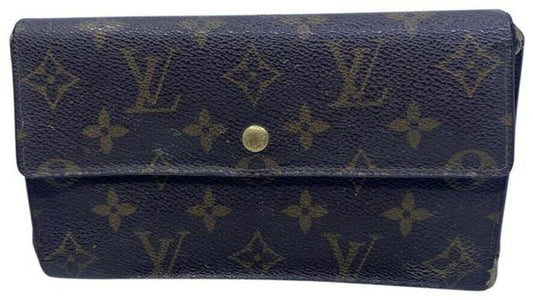 Louis Vuitton Brown Sarah De Large Canvas Travel M10988 Wallet