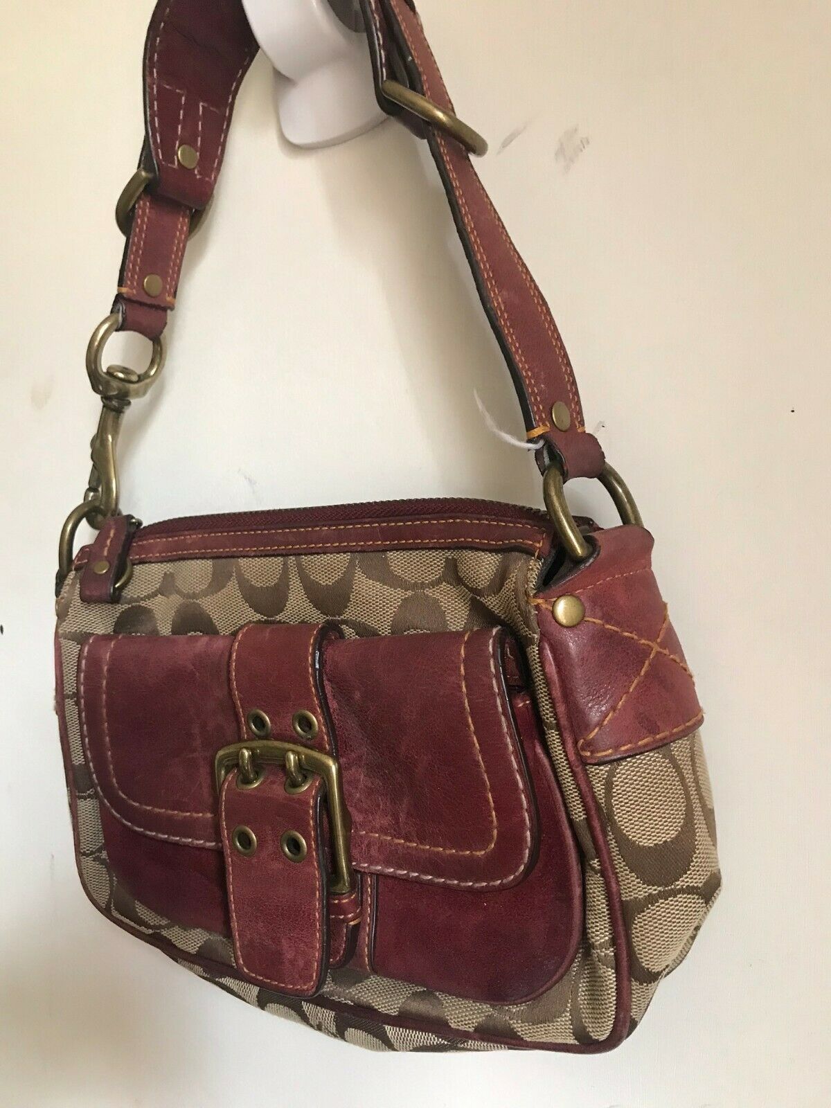 Coach Brown Interwoven Jacquard Bag