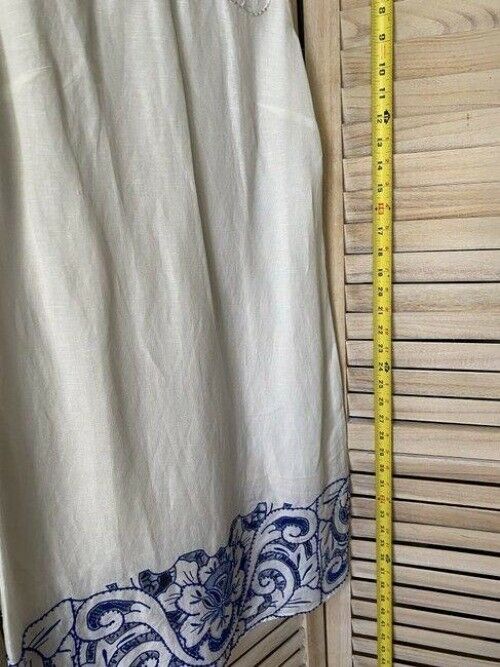 Nicole Miller white w linen w emroidery detail msrp short formal dress