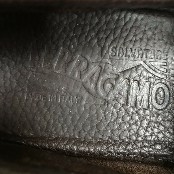 Salvatore Ferragamo Brown Pebbled Leather Size 7