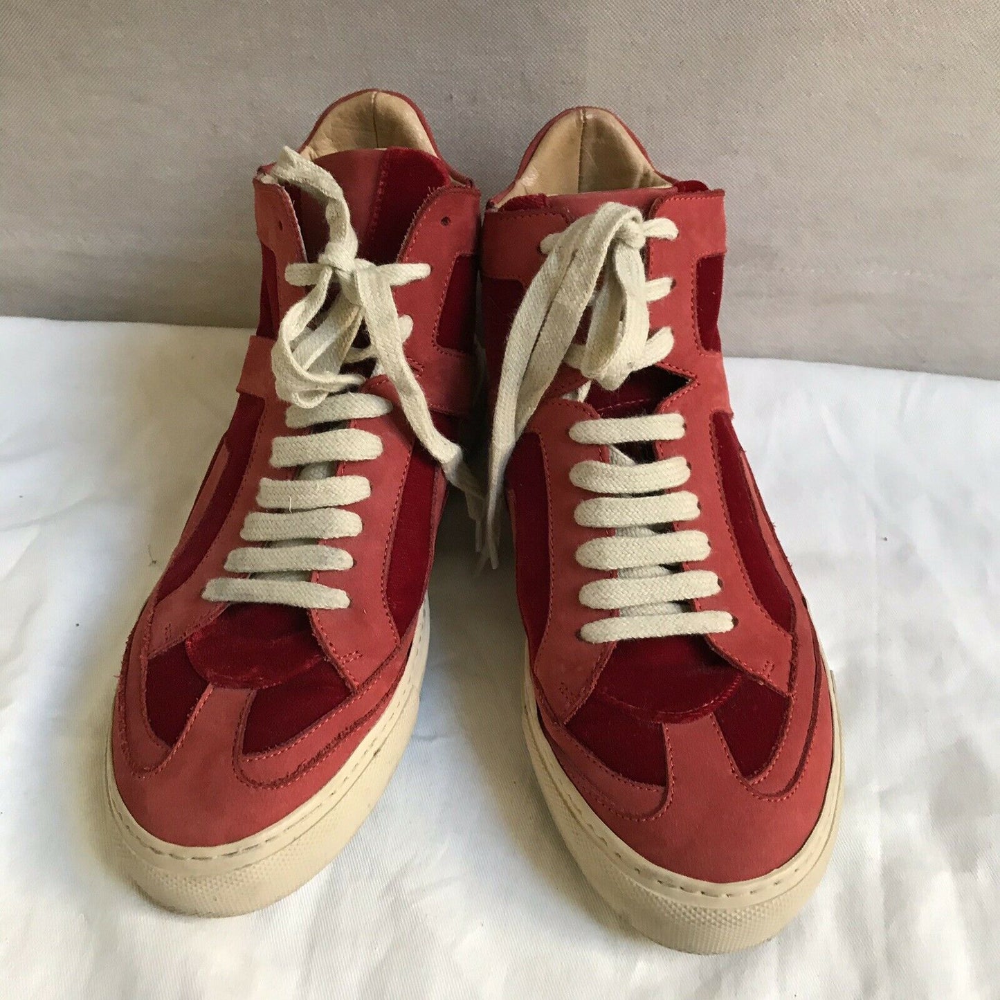 Maison Margiela Red Mid Top Sneakers 37