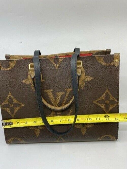 louis vuitton onthego browntan monogram canvas shoulder bag