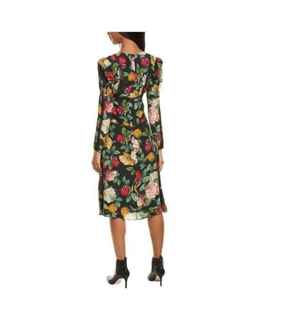 nicole miller black green pink new msrp long formal dress