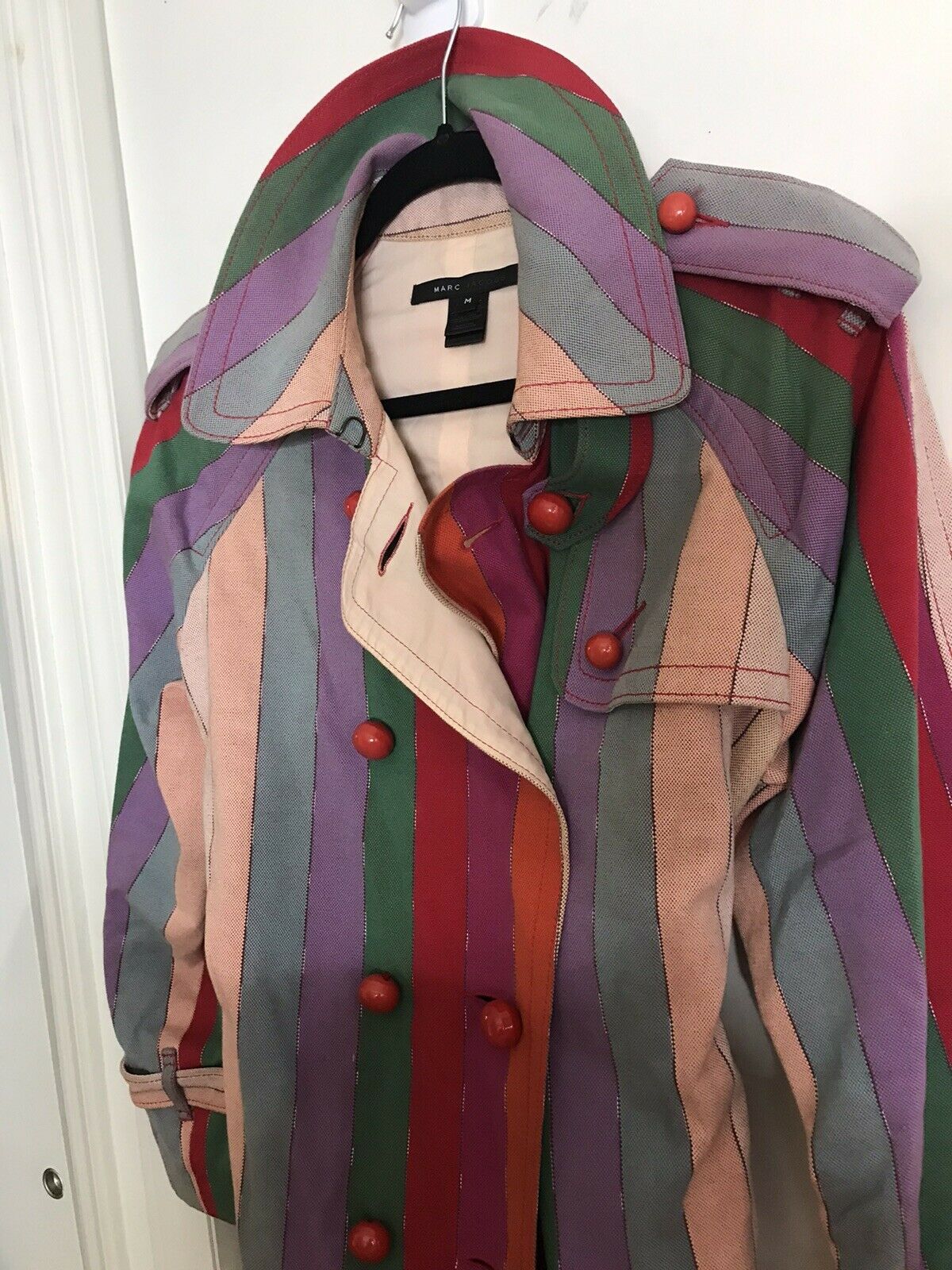 MARC JACOBS Multi Color Trench Coat Medium