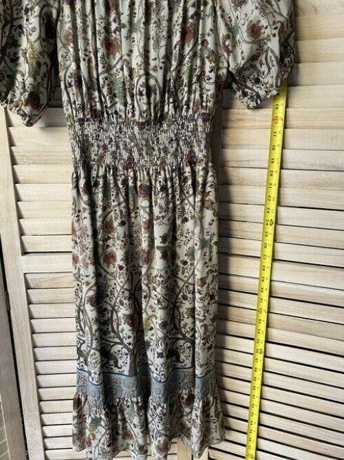 Nicole Miller Multicolor New Floral Smocking Msrp Mid Length Short Casual Dress