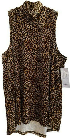nicole miller new animal print velvet msrp tunic