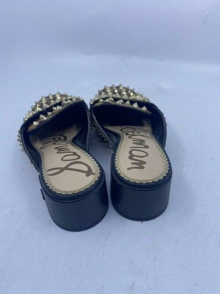 Sam Edelman Black And Brown Augustus Leopard Stud Mulesslides Size Us