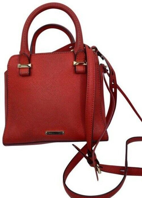 rebecca minkoff red leather cross body bag