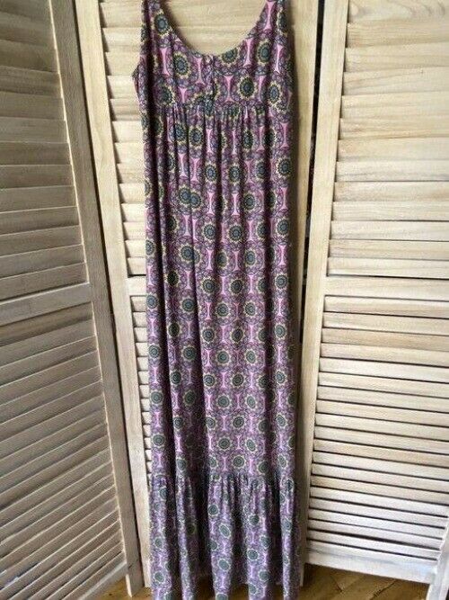 nicole miller pink blue yellow msrp long casual maxi dress