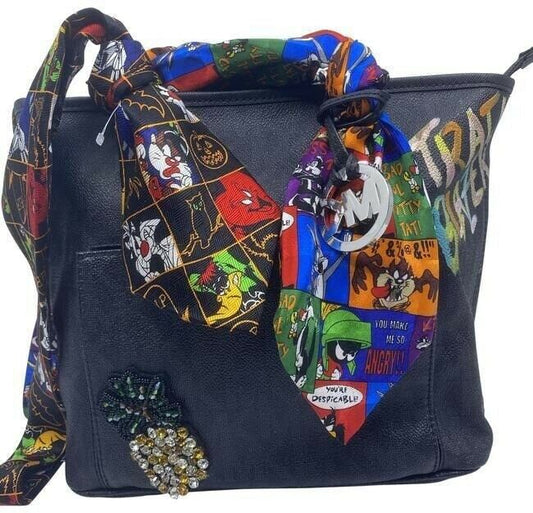 Michael kors w handshoulder customized by me w applique black shoulder bag