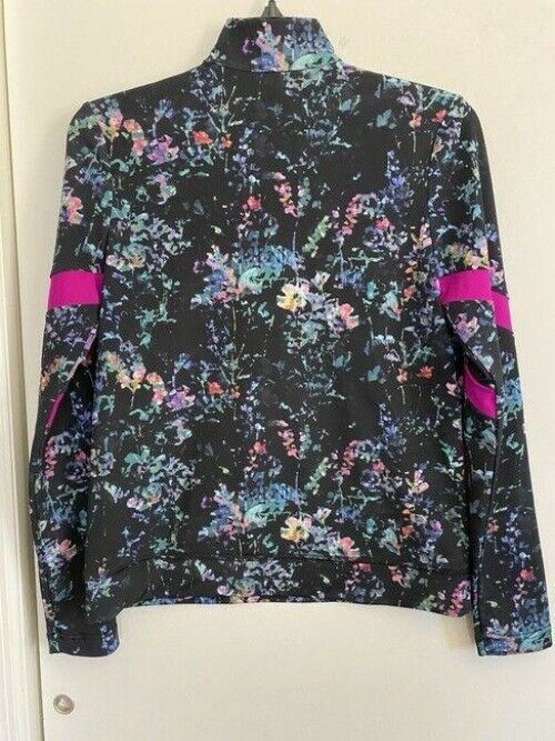 nicole miller black teal new ls rashguard msrp activewear