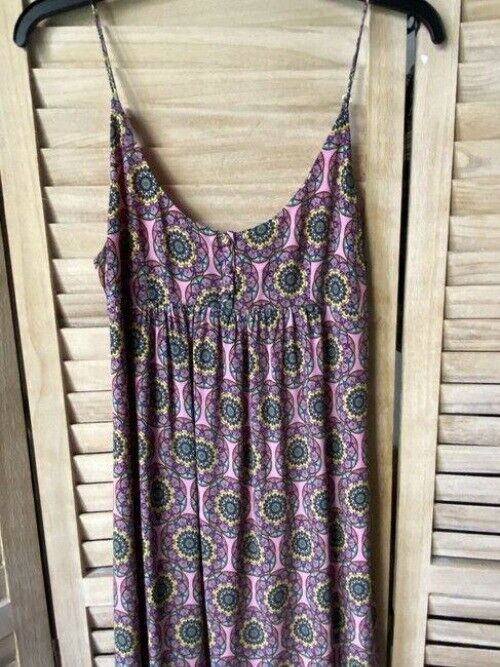 nicole miller pink blue yellow msrp long casual maxi dress