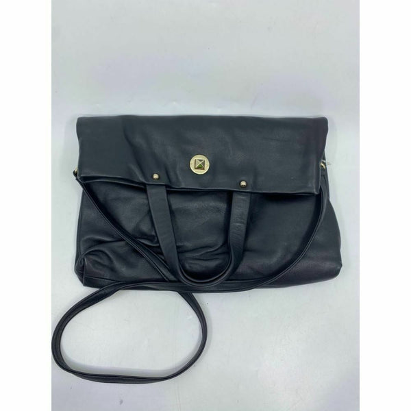 KATE SPADE Black Leather Fold Over Handbag/ Crossbody