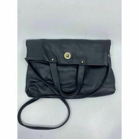 KATE SPADE Black Leather Fold Over Handbag/ Crossbody