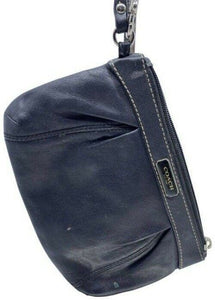 coach classic needs pull black leather wristlet