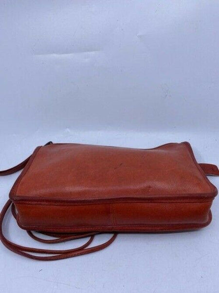 coach vintage medium red leather cross body bag