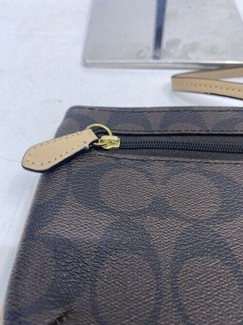 Coach Like New Large Brown Tan Wristlet