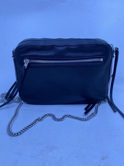 Allsaints Fleur De Lis Black Soft Leather Cross Body Bag