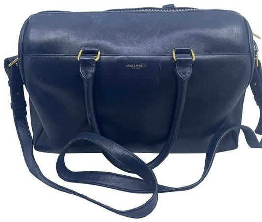 Saint Laurent Boston Black Leather Cross Body Bag