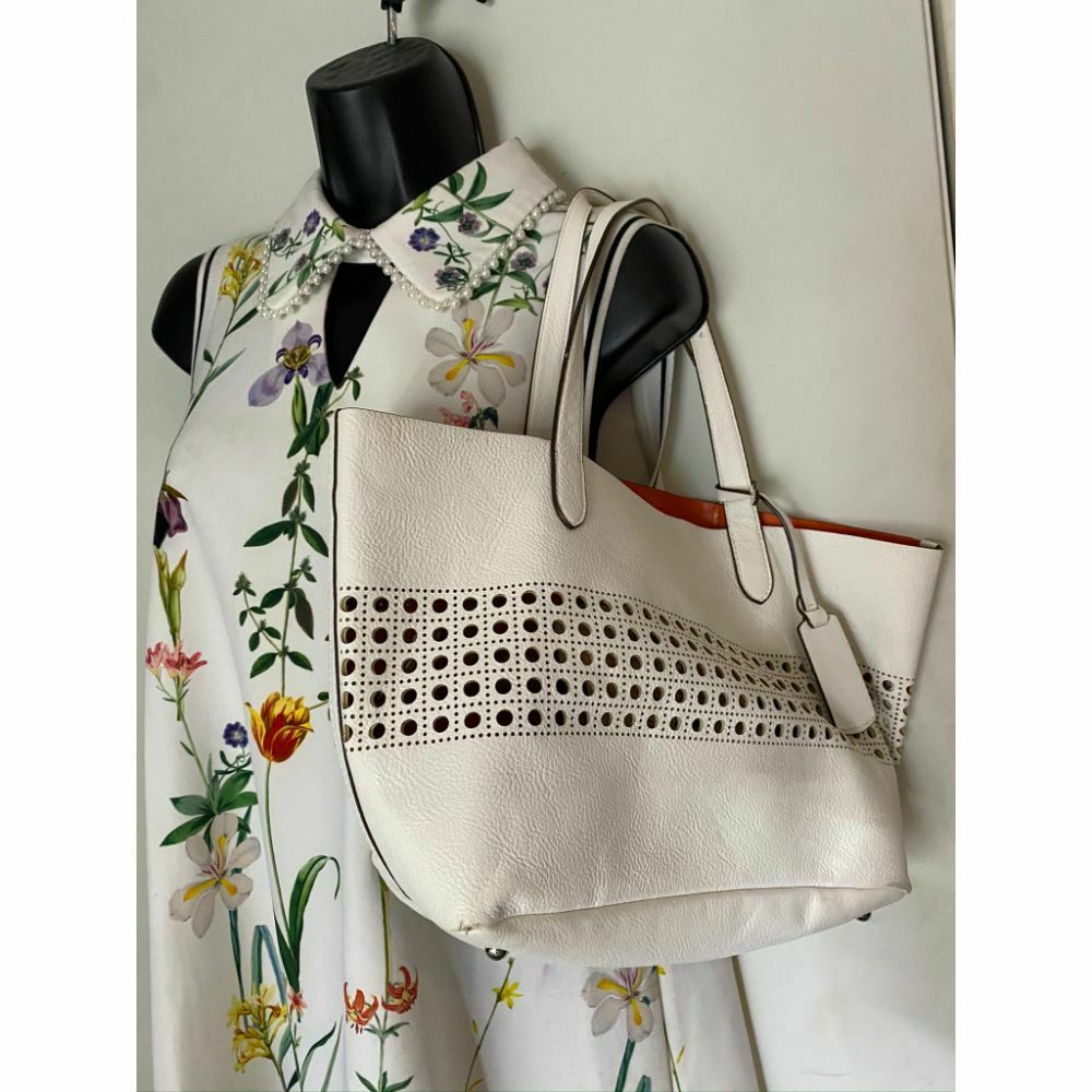 Ralph Lauren White Orange Shoulder Bag