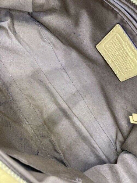 coach w w detachable specialty tie accent yellow shoulder bag