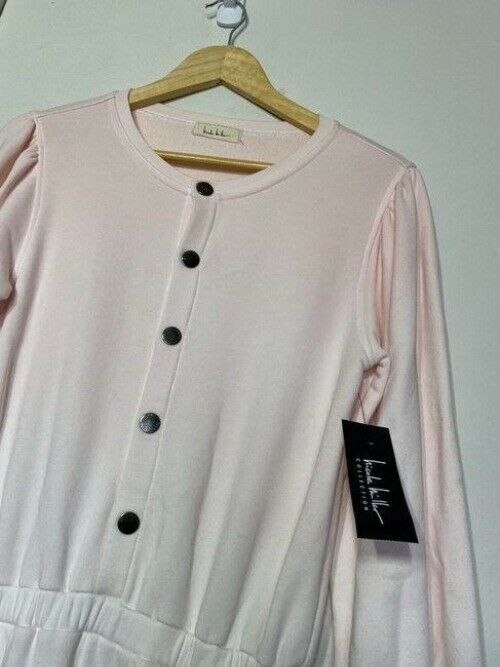nicole miller pink white new french terry msrp