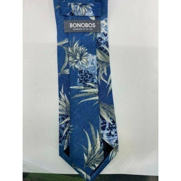 New! BONOBOS Blue Pineapple Premium Neck Tie USA