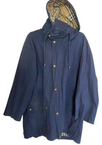 BURBERRY Men's Navy Blue Wind Breaker Jacket Medium
