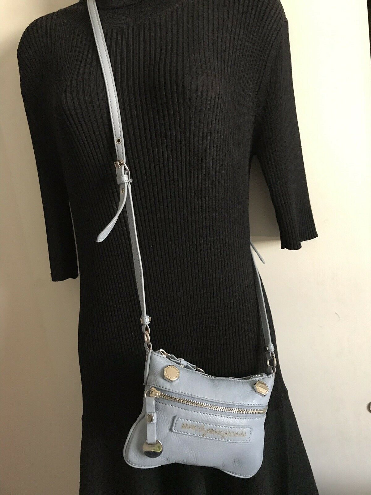 Marc Jacobs Baby Blue Leather Crossbody Mini