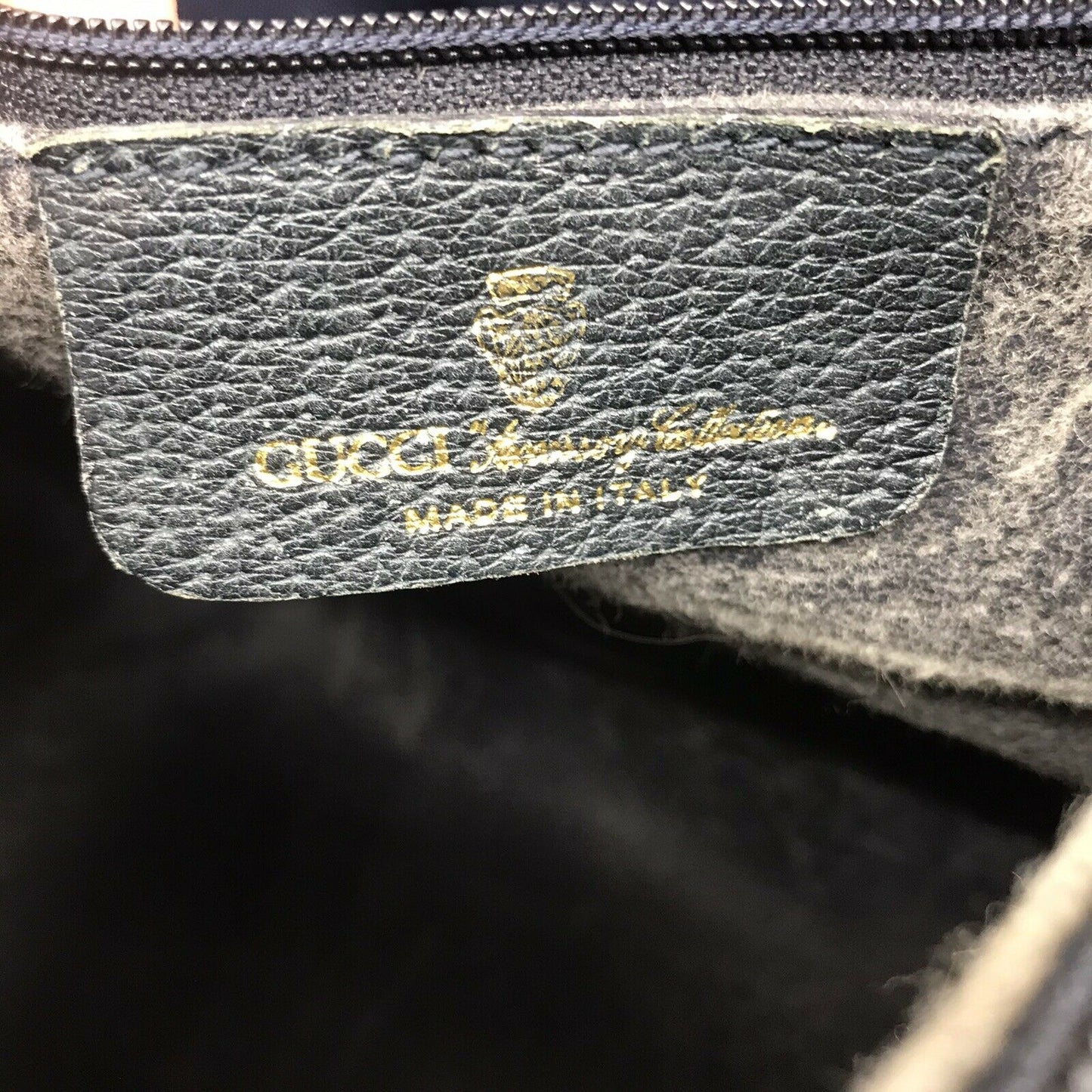 GUCCI Vintage Boston Bag Brown Coated Canvas