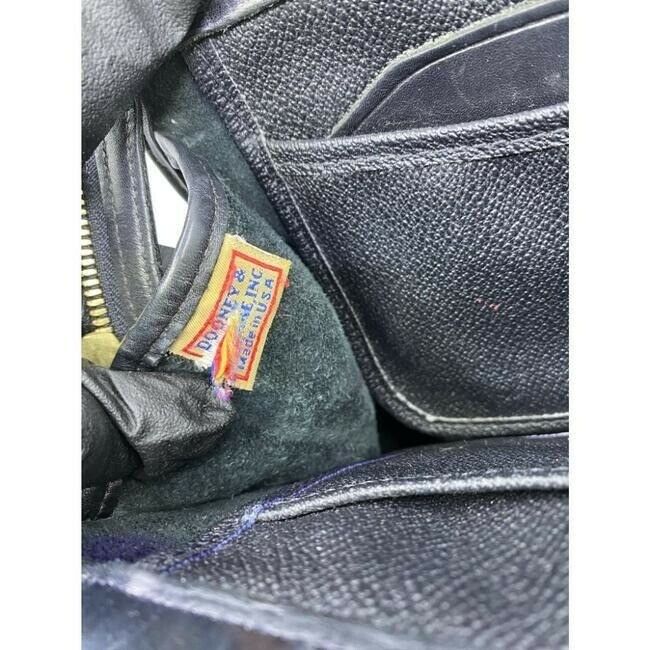 dooney and bourke vintage black leather shoulder bag