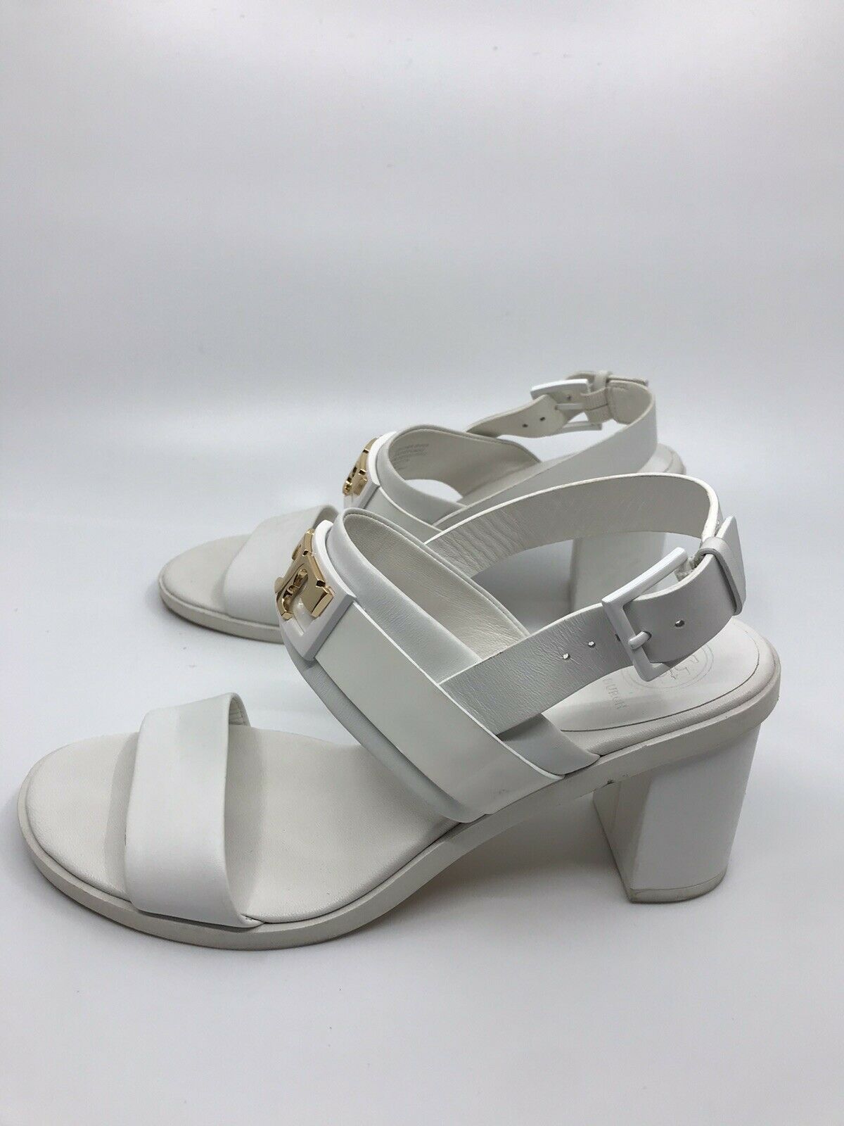 TORY BURCH White Leather High Heels Sandals 6