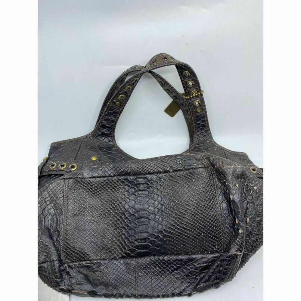 COACH Animal Embossed Leather Brown Shoulder Bag Amazing!