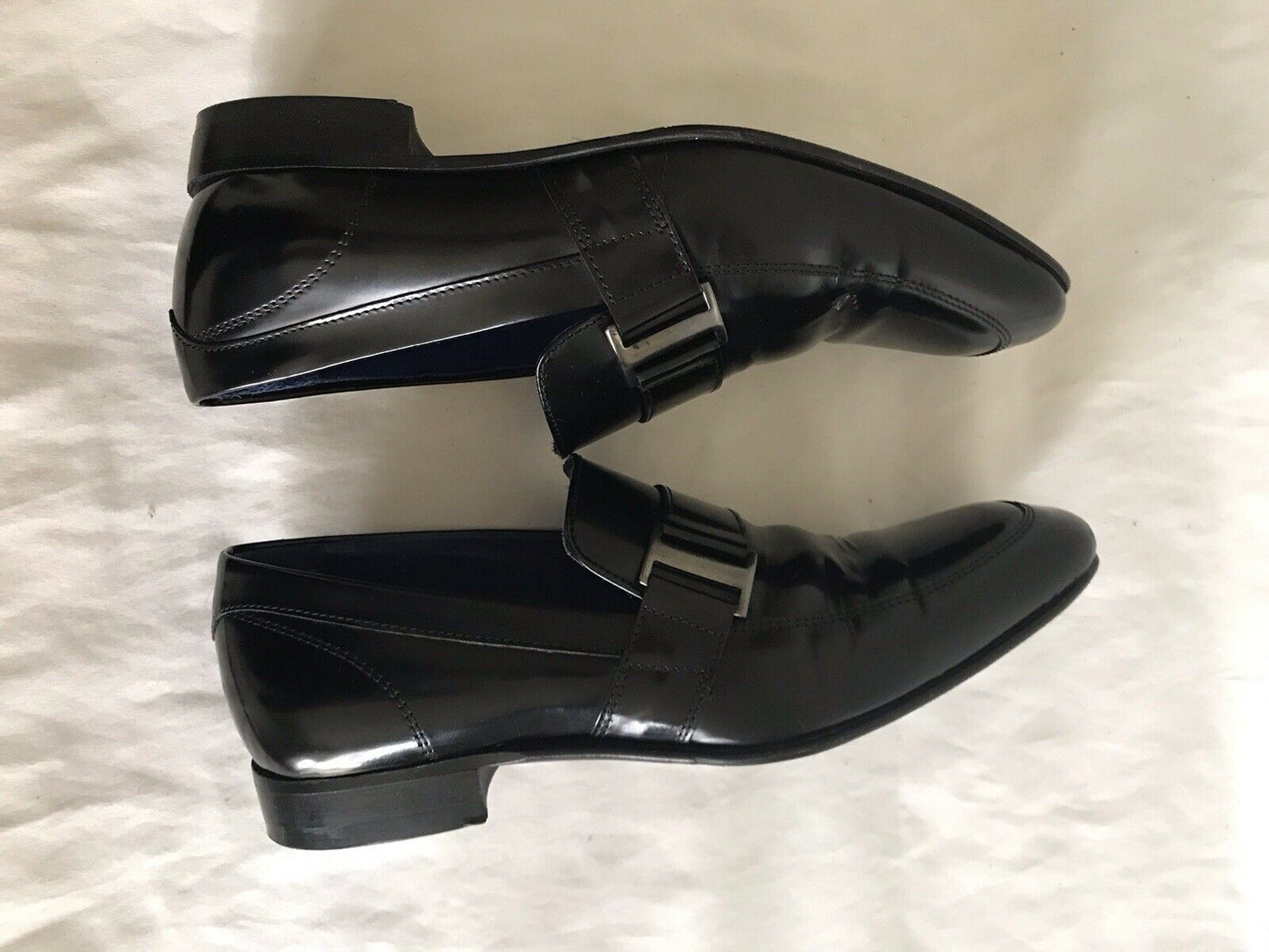 Saks Fifth Avenue Black Leather Loafers