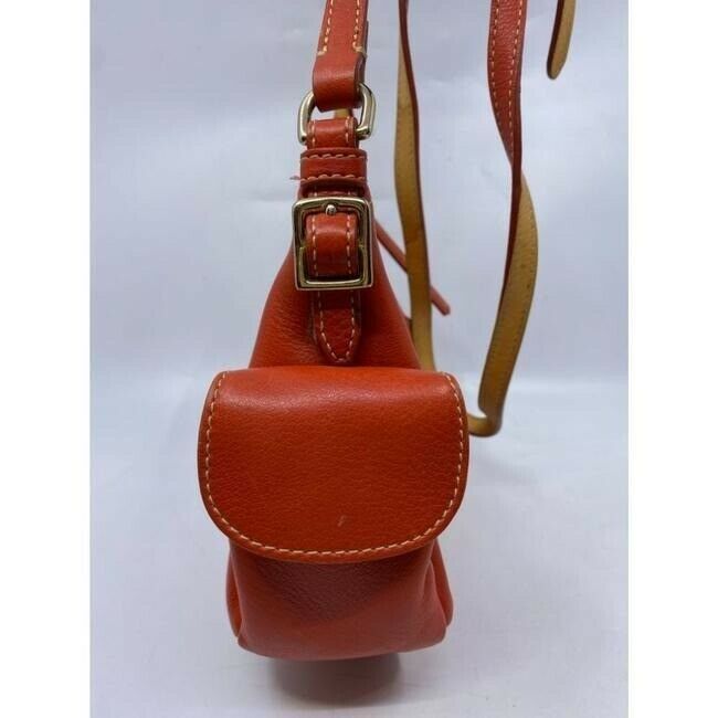 dooney and bourke orange leather cross body bag
