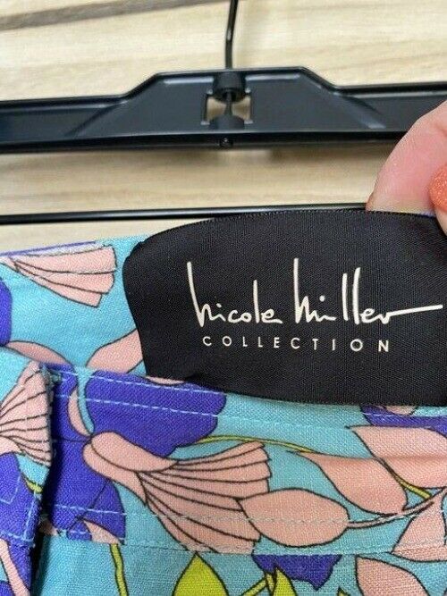 Nicole Miller multicolor new linen msrp small shorts
