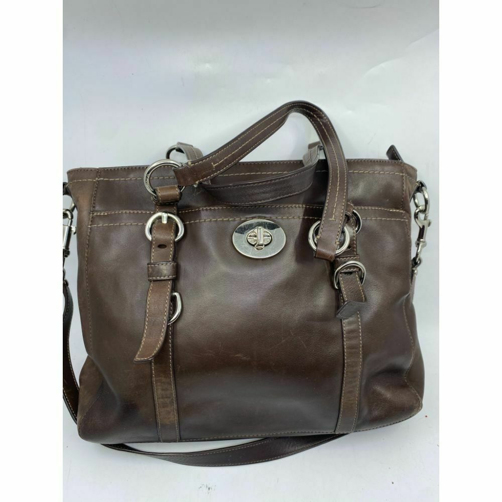 COACH Medium/ Large Leather Brown Shoulder Bag
