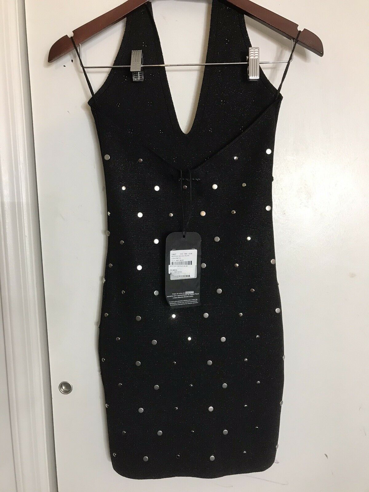 John John Lab Halter Knit Dress W Studs X Small