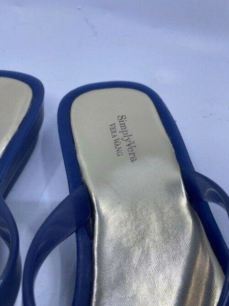 Simply Vera Vera Wang Blue Gold Sandals Size Us