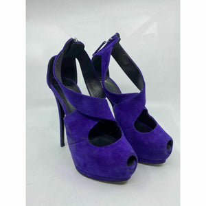 GIUSSEPE ZANOTTI Women's High Heels in Purple Suede Size 37.5