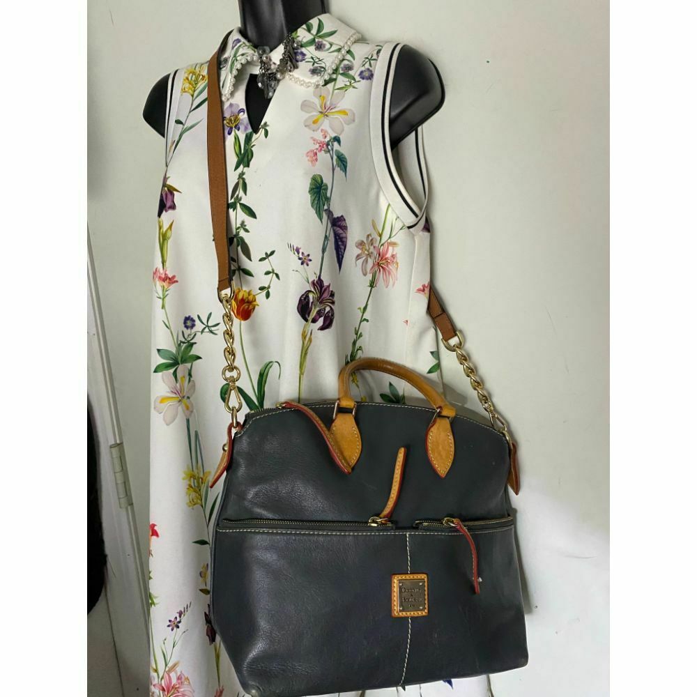 DOONEY & BOURKE Black Vintage Leather Shoulder Bag